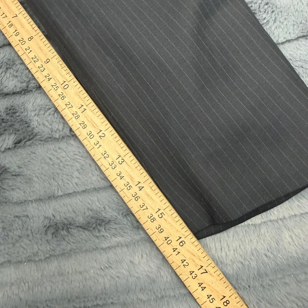 Tasso Elba Mens Pinstripe Blazer 100% Pure New Wool 3-Button Sport Coat Charcoal